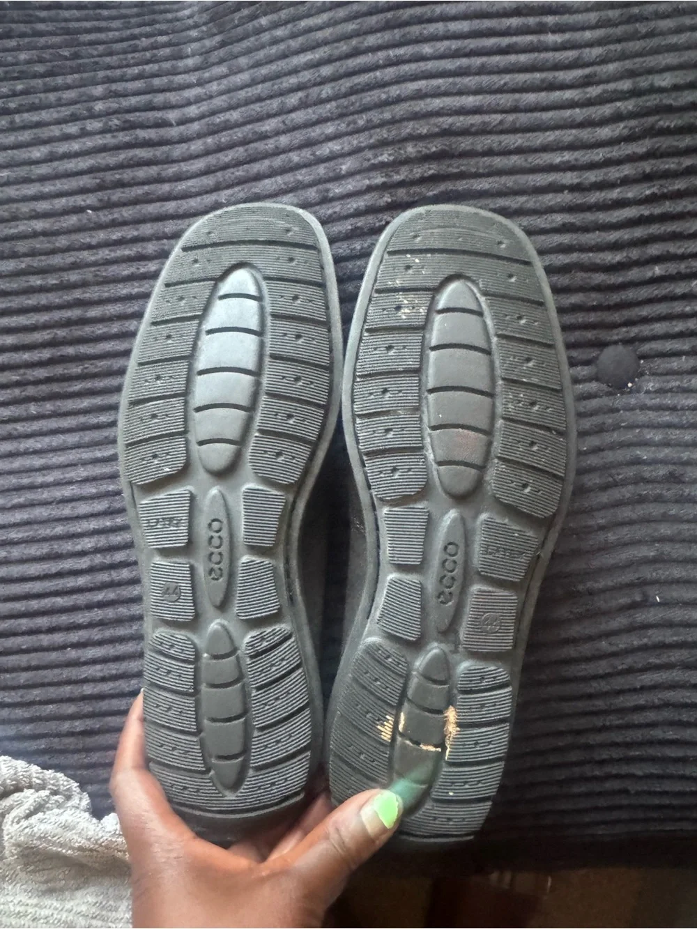 ECCO Men’s Black Suede Slip-On Loafers size 42